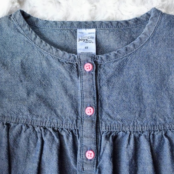 Carter's Chambray Peasant Blouse - Picture 4 of 6